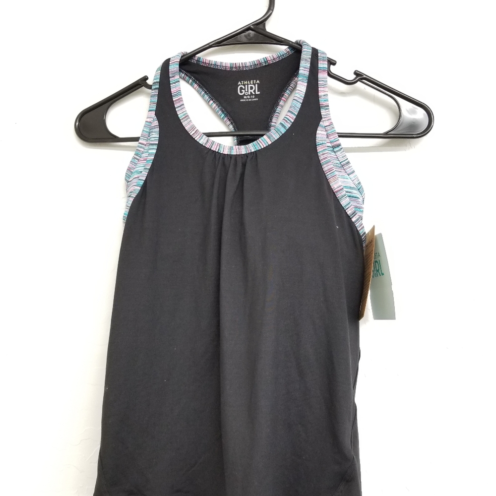Athleta girls tank top built in sports bra